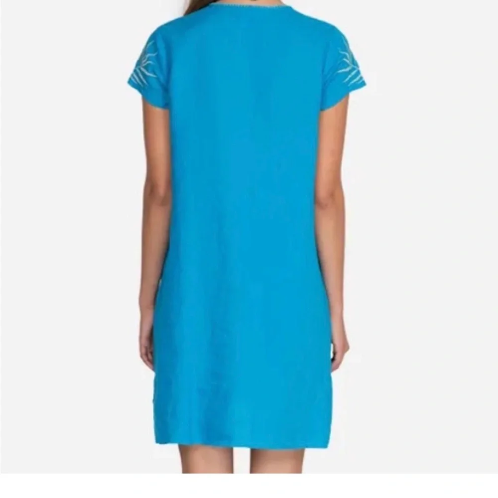 Johnny Was Vibrant Blue Embroidered Blouse - Picture 9 of 16